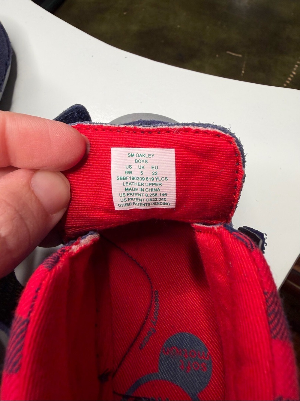 Stride Rite Boys Size 6 Wide Oakley Navy Leather Boots - Picture 9 of 9